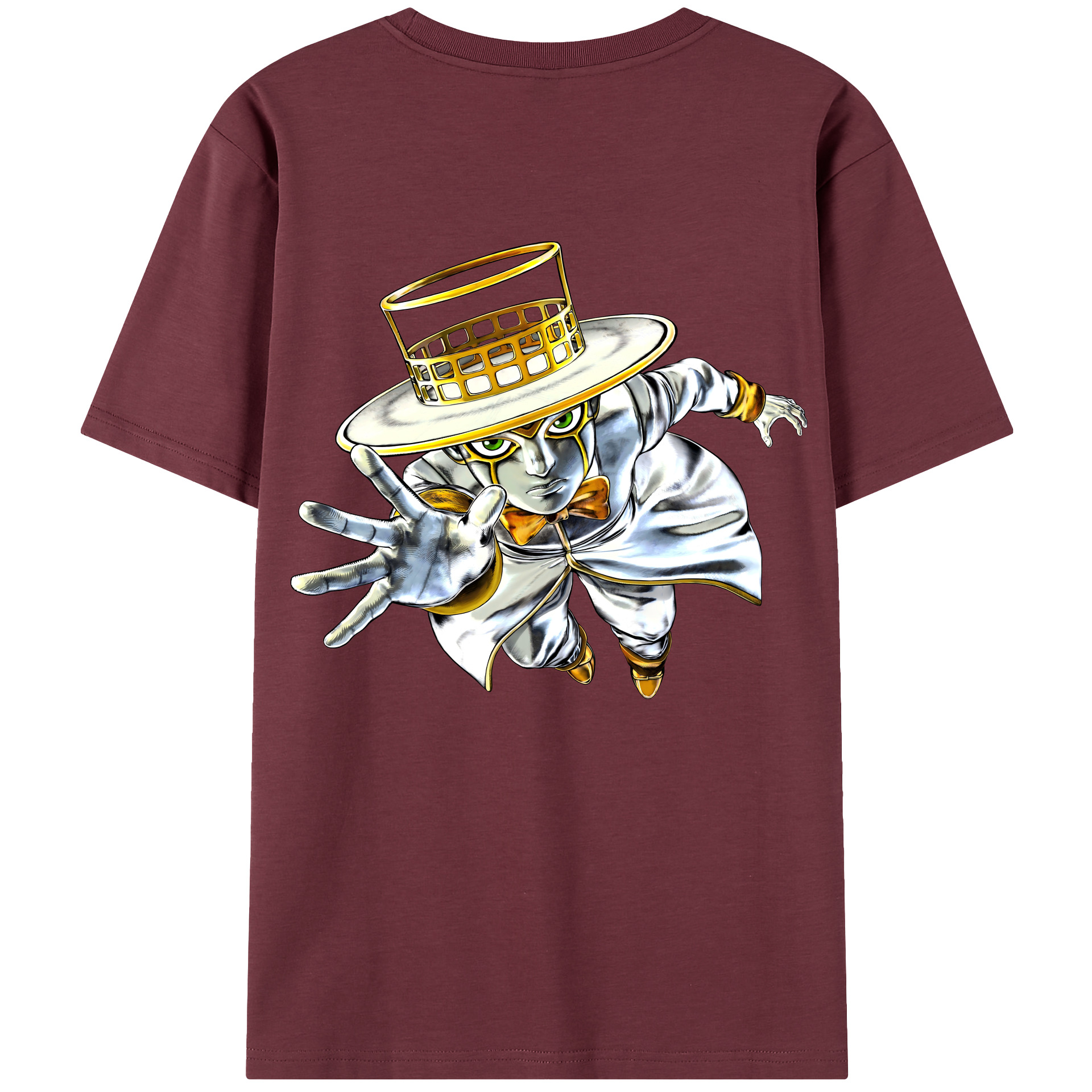 （画像用） ジョジョの奇妙な冒険 岸辺 露伴（きしべ ろはん） JoJo's Bizarre Adventure Rohan Kishibe 綿100％半袖Tシャツ（背面プリント）